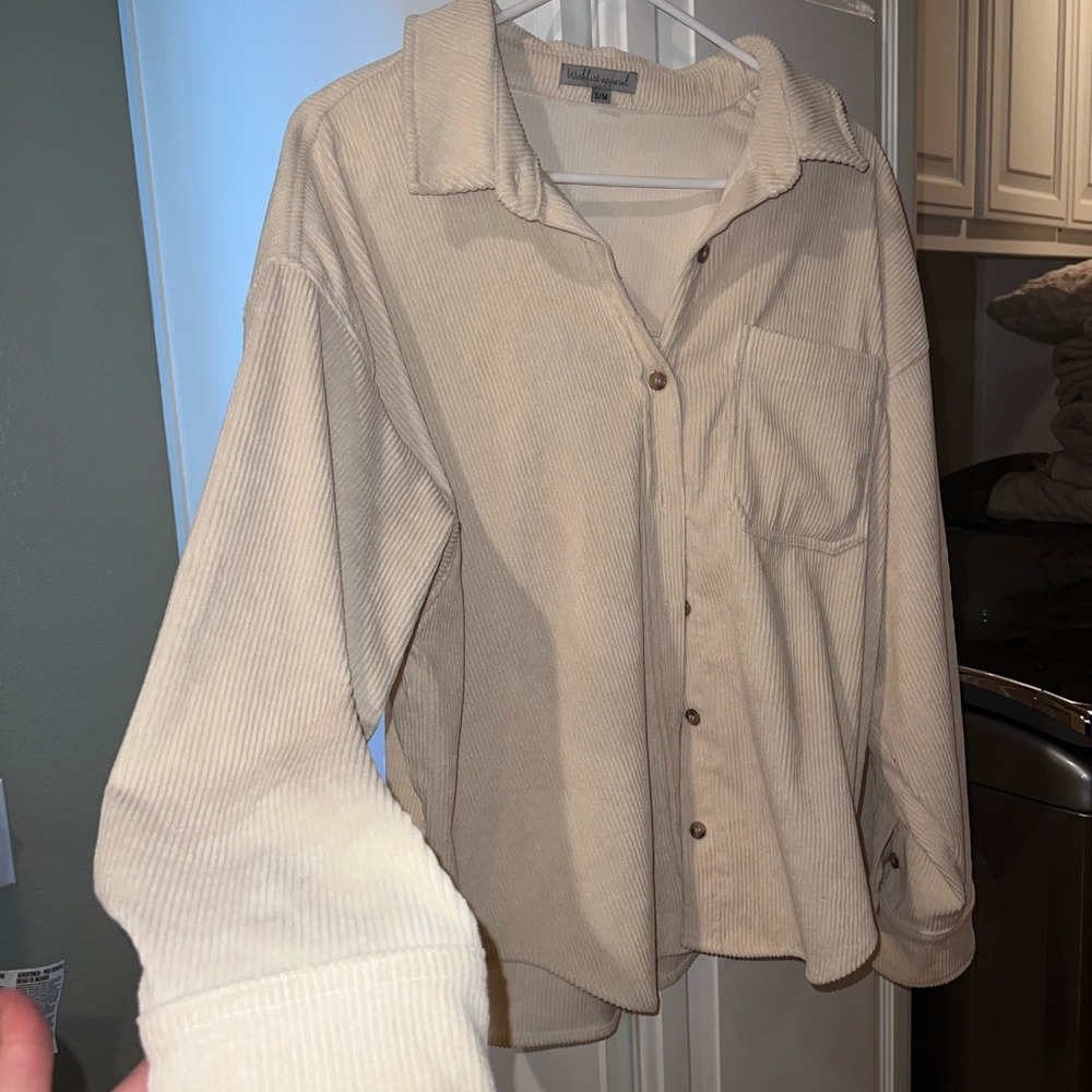 Wishlist Cream Corduroy Shirt